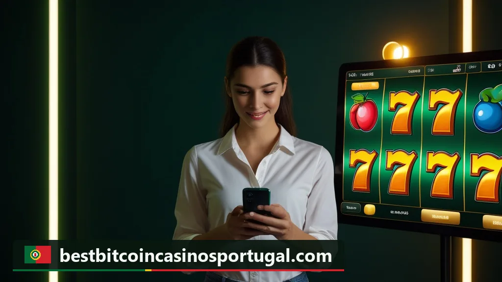 Aplicação bancária aberta no telemóvel com um saldo em euros